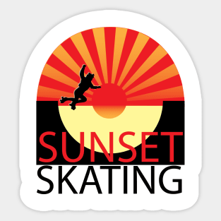 Sunset Skating Sticker